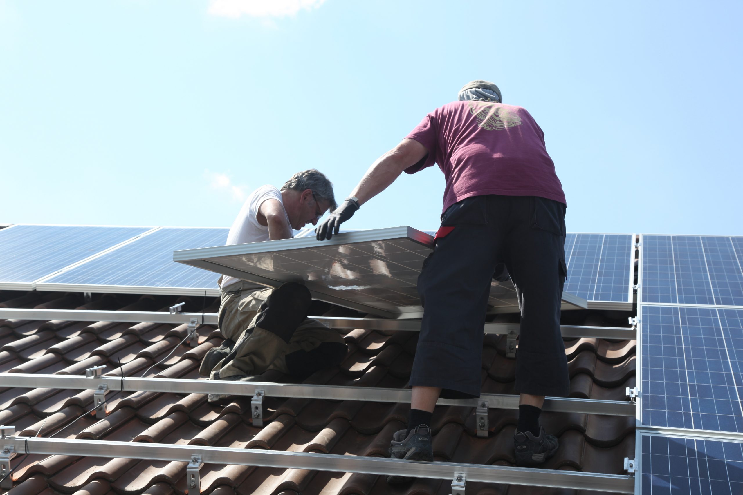 Solaranlage wird installiert